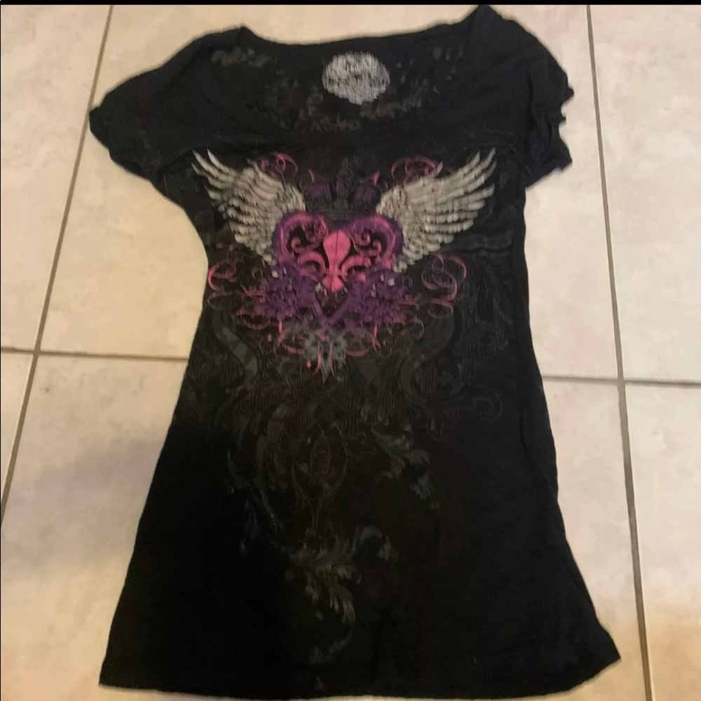 Juniors Stranded Size XS Short Sleeve Top
See thru